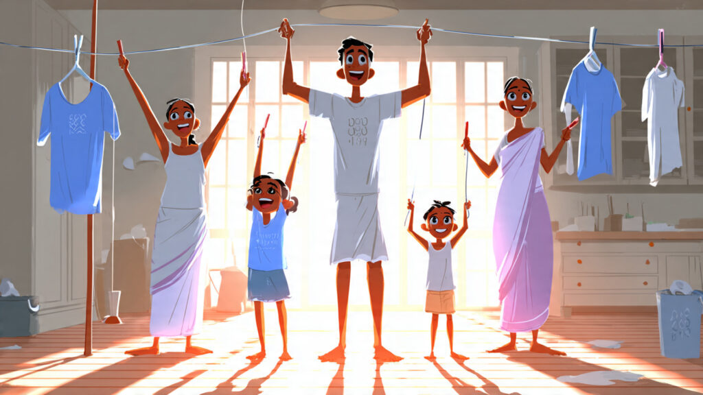 happy_healthy_indian_family_starting_morning_routine